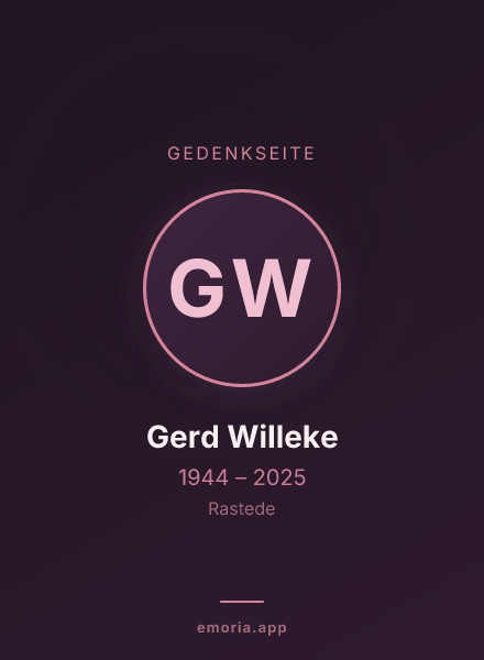 Gedenkportrait von Gerd Willeke