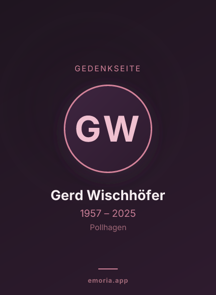 Gedenkportrait von Gerd Wischhöfer