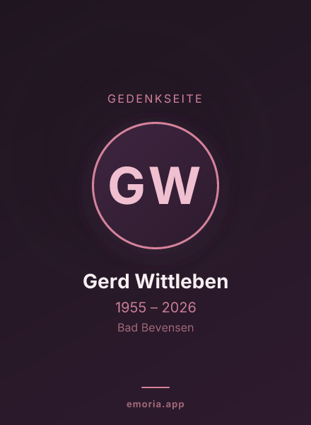Gedenkportrait von Gerd Wittleben
