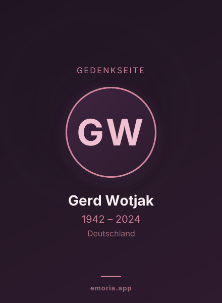 Gedenkportrait von Gerd Wotjak