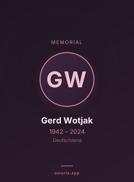 Memorial portrait of Gerd Wotjak