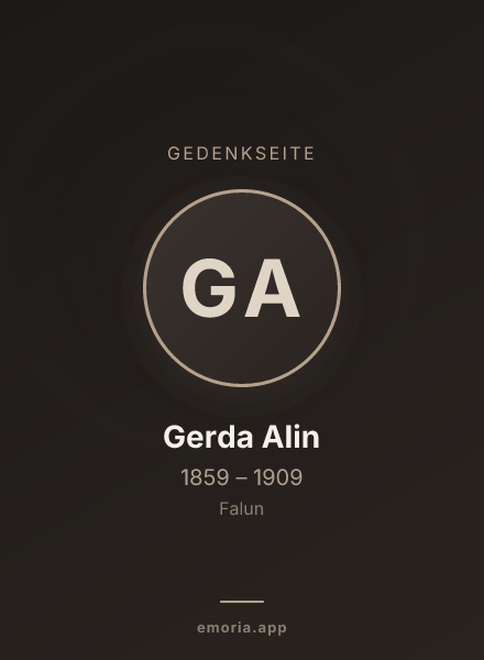 Gedenkportrait von Gerda Alin