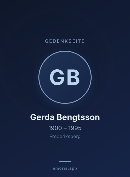 Gedenkportrait von Gerda Bengtsson