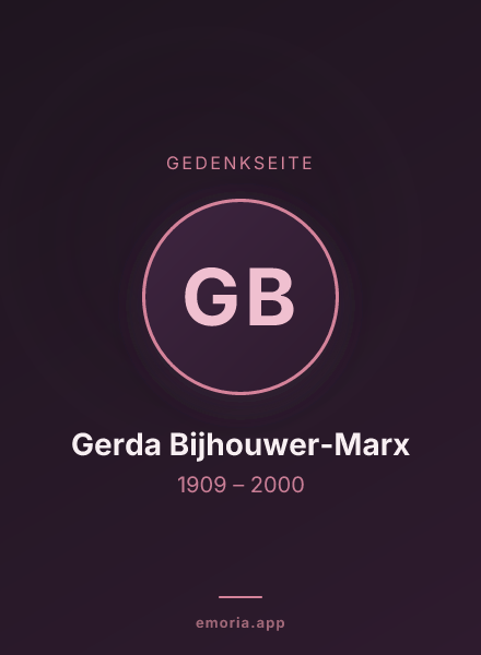 Gedenkportrait von Gerda Bijhouwer-Marx