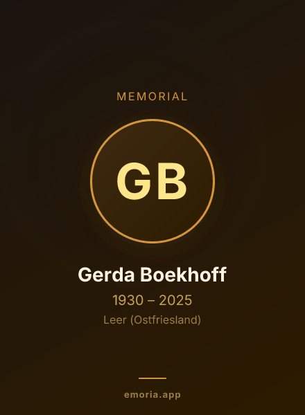 Memorial portrait of Gerda Boekhoff