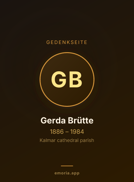 Gedenkportrait von Gerda Brütte