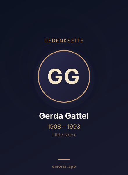 Gedenkportrait von Gerda Gattel