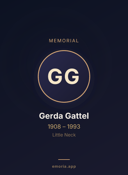 Memorial portrait of Gerda Gattel