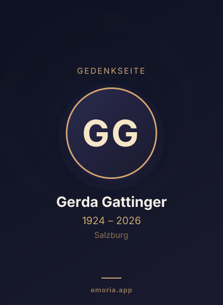 Gedenkportrait von Gerda Gattinger