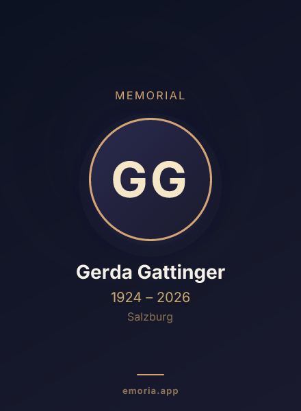 Memorial portrait of Gerda Gattinger