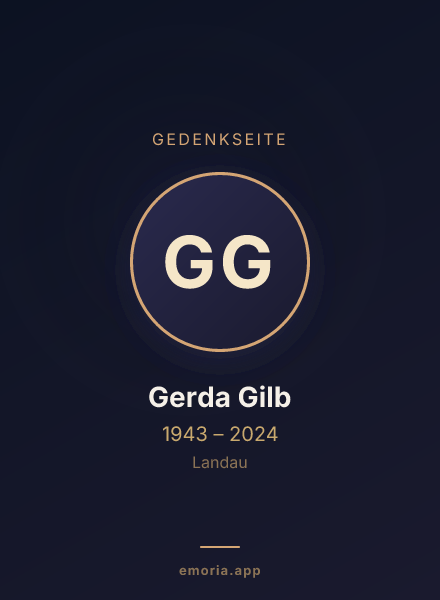 Gedenkportrait von Gerda Gilb