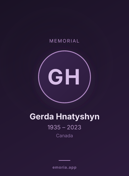 Memorial portrait of Gerda Hnatyshyn
