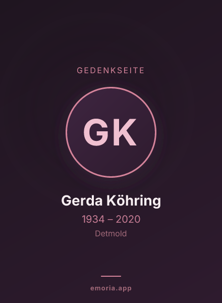 Gedenkportrait von Gerda Köhring