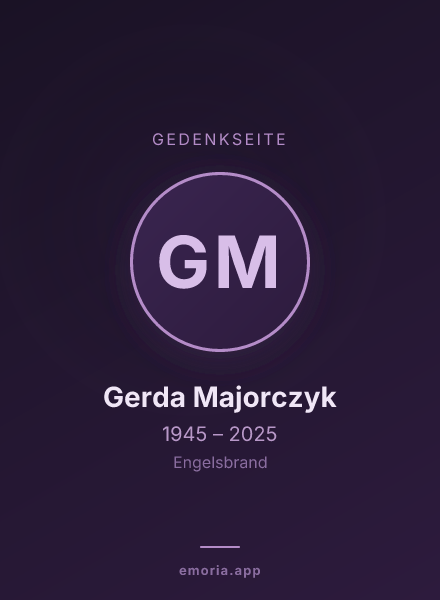 Gedenkportrait von Gerda Majorczyk