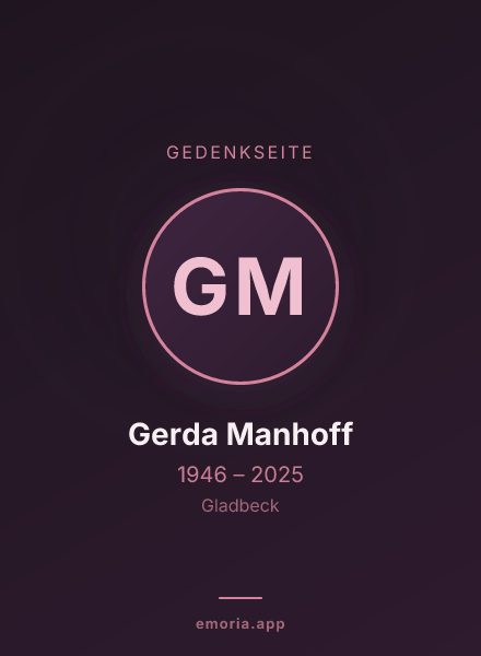 Gedenkportrait von Gerda Manhoff