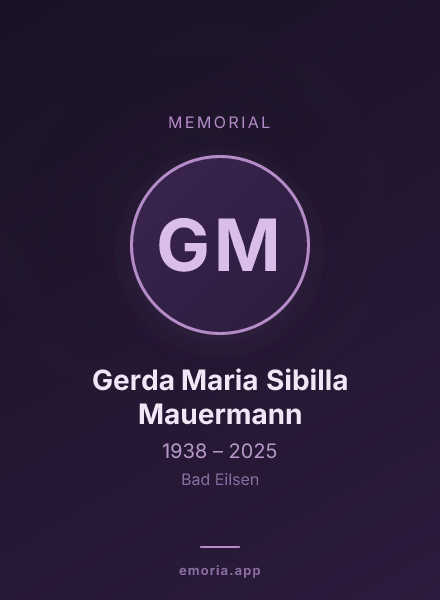 Memorial portrait of Gerda Maria Sibilla Mauermann