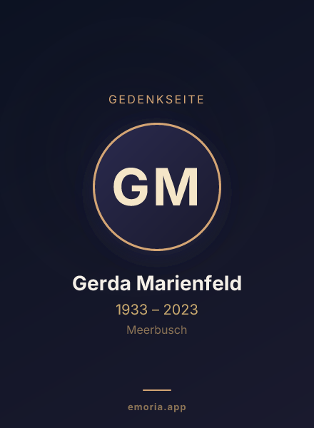 Gedenkportrait von Gerda Marienfeld