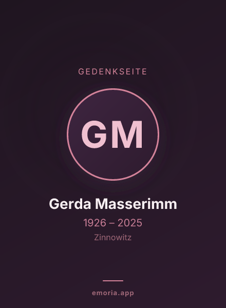 Gedenkportrait von Gerda Masserimm