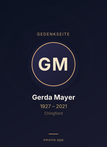 Gedenkportrait von Gerda Mayer