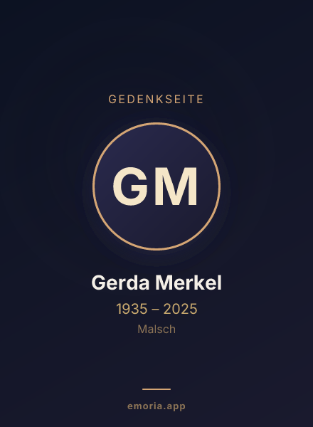 Gedenkportrait von Gerda Merkel