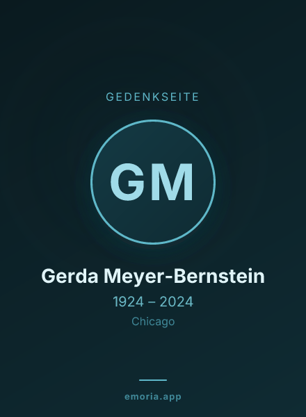 Gedenkportrait von Gerda Meyer-Bernstein