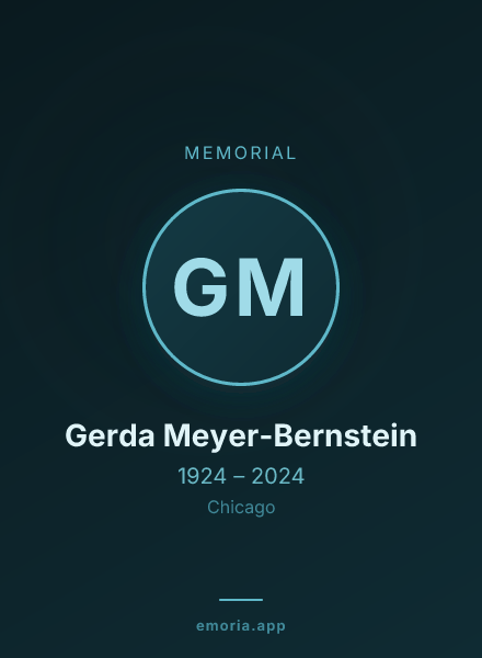 Memorial portrait of Gerda Meyer-Bernstein