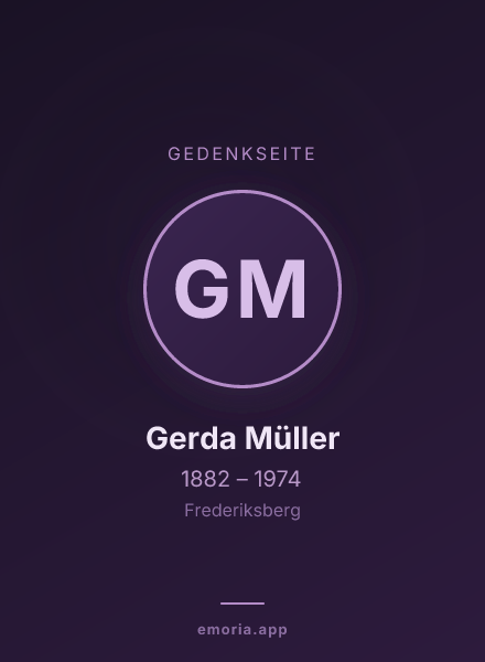 Gedenkportrait von Gerda Müller