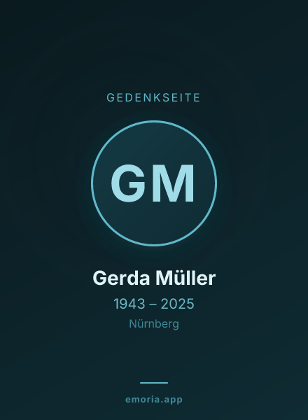 Gedenkportrait von Gerda Müller