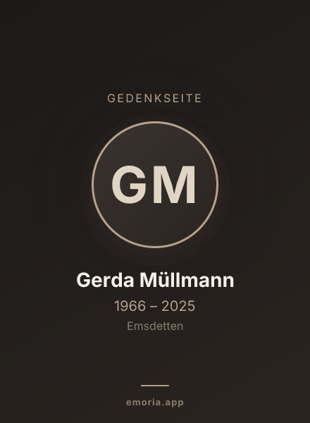 Gedenkportrait von Gerda Müllmann