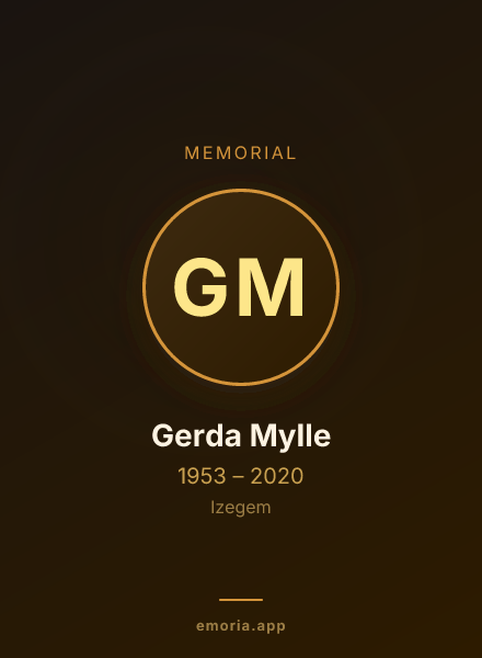Memorial portrait of Gerda Mylle