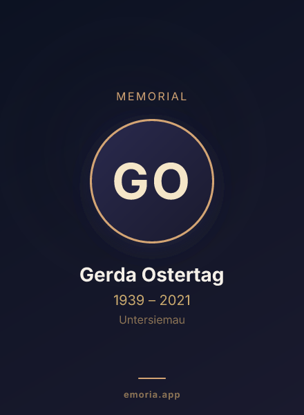 Memorial portrait of Gerda Ostertag