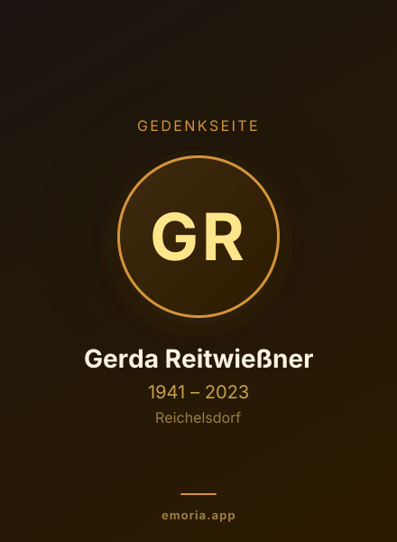 Gedenkportrait von Gerda Reitwießner