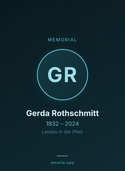 Memorial portrait of Gerda Rothschmitt