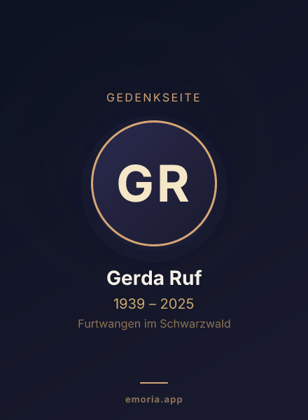 Gedenkportrait von Gerda Ruf