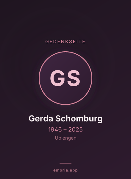 Gedenkportrait von Gerda Schomburg