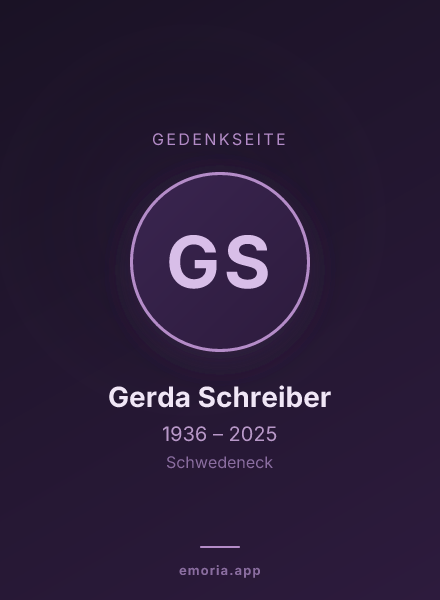 Gedenkportrait von Gerda Schreiber