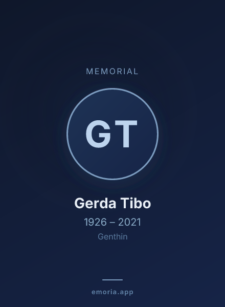 Memorial portrait of Gerda Tibo