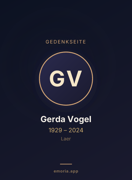 Gedenkportrait von Gerda Vogel