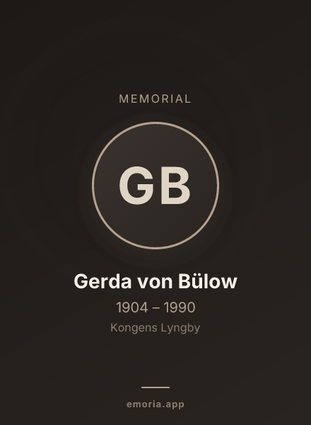 Memorial portrait of Gerda von Bülow
