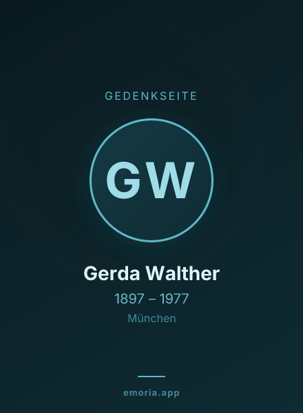 Gedenkportrait von Gerda Walther