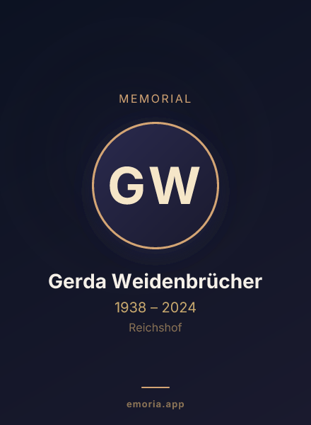 Memorial portrait of Gerda Weidenbrücher