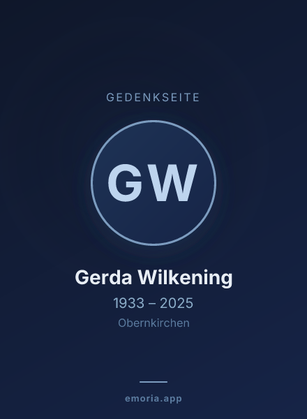 Gedenkportrait von Gerda Wilkening