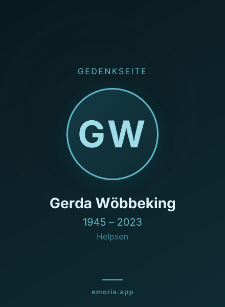 Gedenkportrait von Gerda Wöbbeking