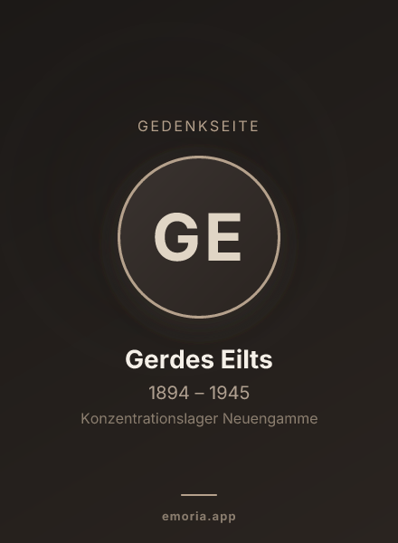 Gedenkportrait von Gerdes Eilts