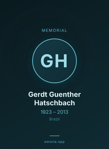 Memorial portrait of Gerdt Guenther Hatschbach