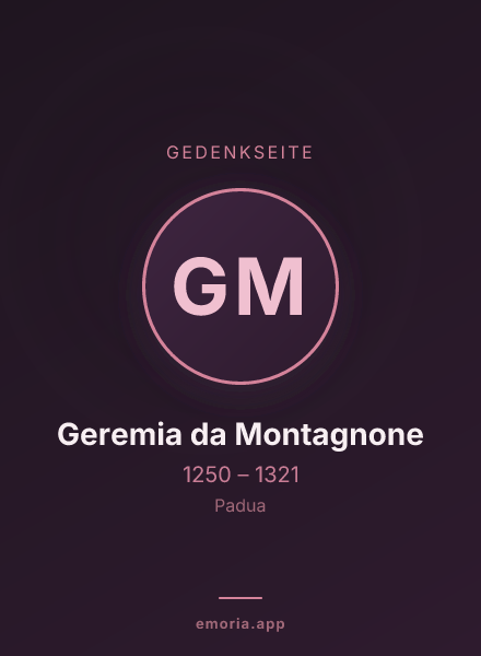Gedenkportrait von Geremia da Montagnone