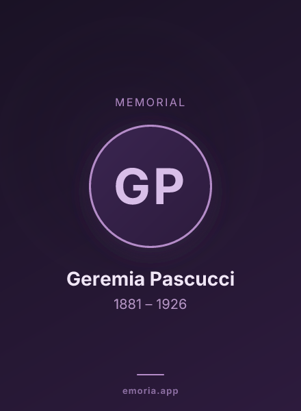 Memorial portrait of Geremia Pascucci