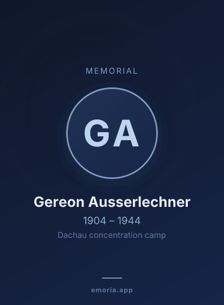 Memorial portrait of Gereon Ausserlechner