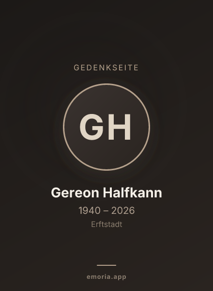 Gedenkportrait von Gereon Halfkann