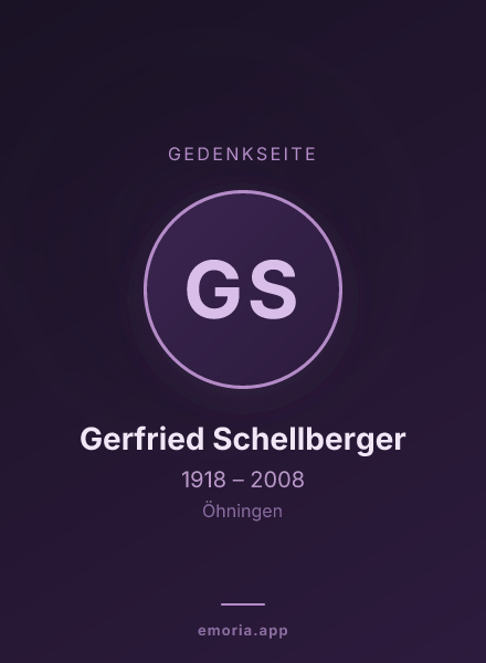 Gedenkportrait von Gerfried Schellberger